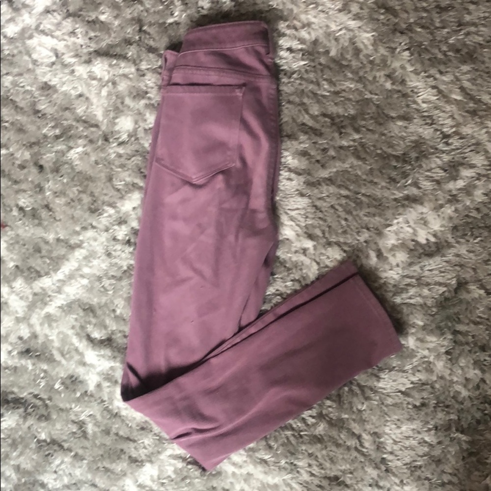 Maroon Mauve Skinny Jeans Pants